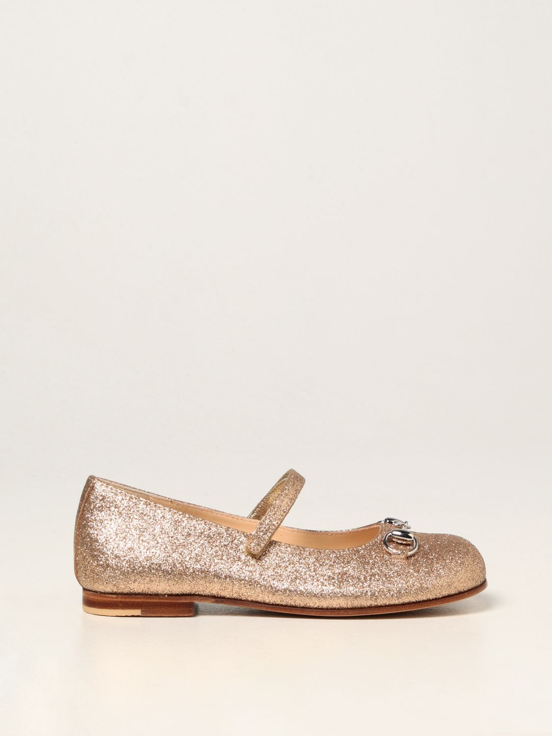 Shoes Gucci: Gucci ballet flats in glitter fabric sand 1