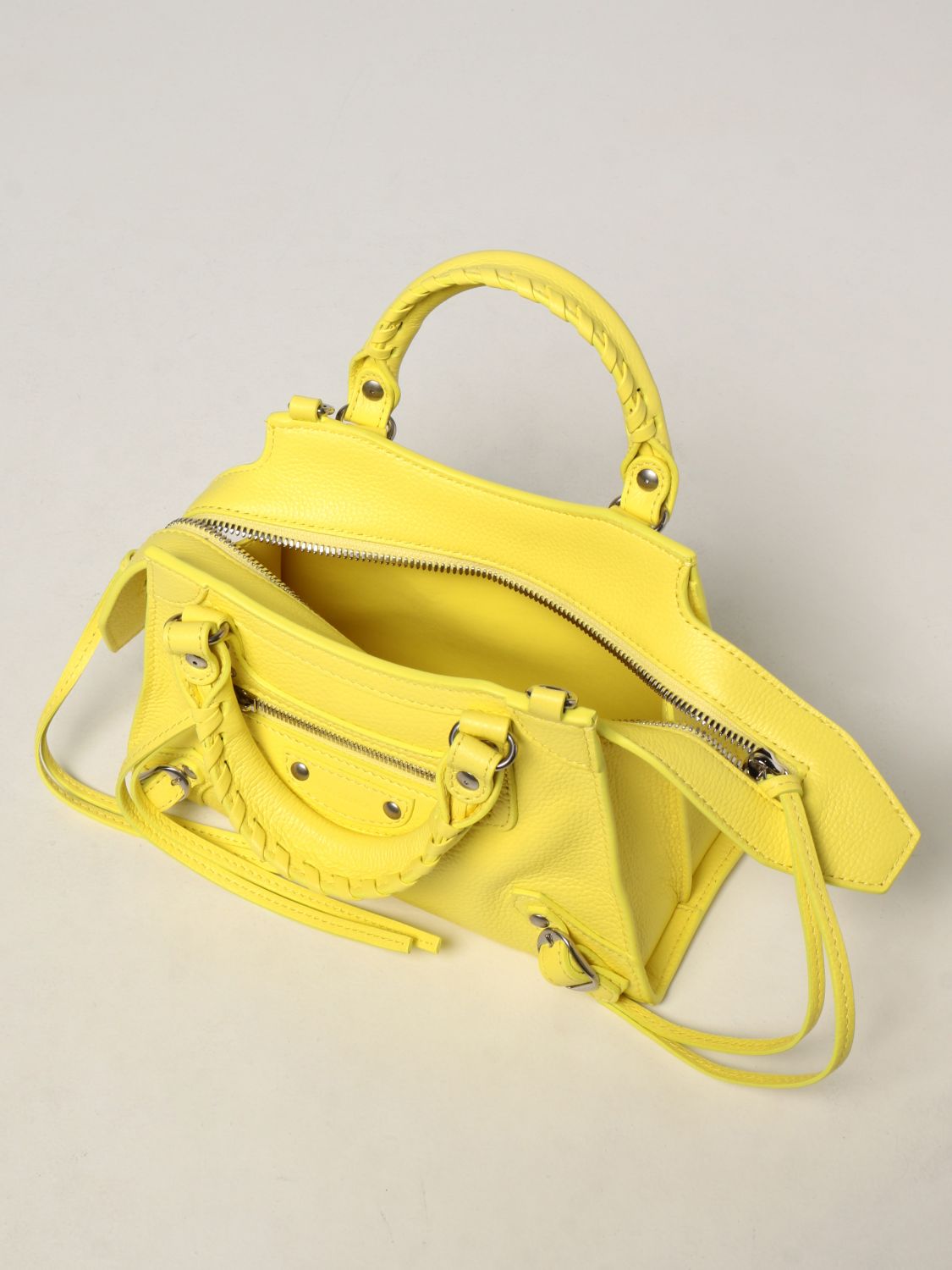 BALENCIAGA: Neo classic city mini bag in leather - Green  Balenciaga  crossbody bags 638524 15Y4Y online at