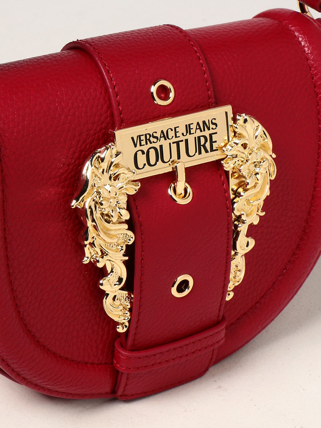 Mini bag Versace Jeans Couture: Versace Jeans Couture bag in textured synthetic leather red 3