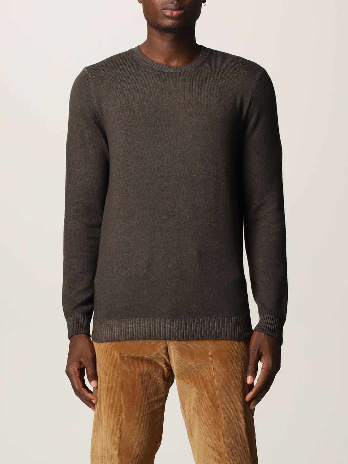 MALO: sweater for man - Coffee | Malo sweater UXA140F2K11 online on ...
