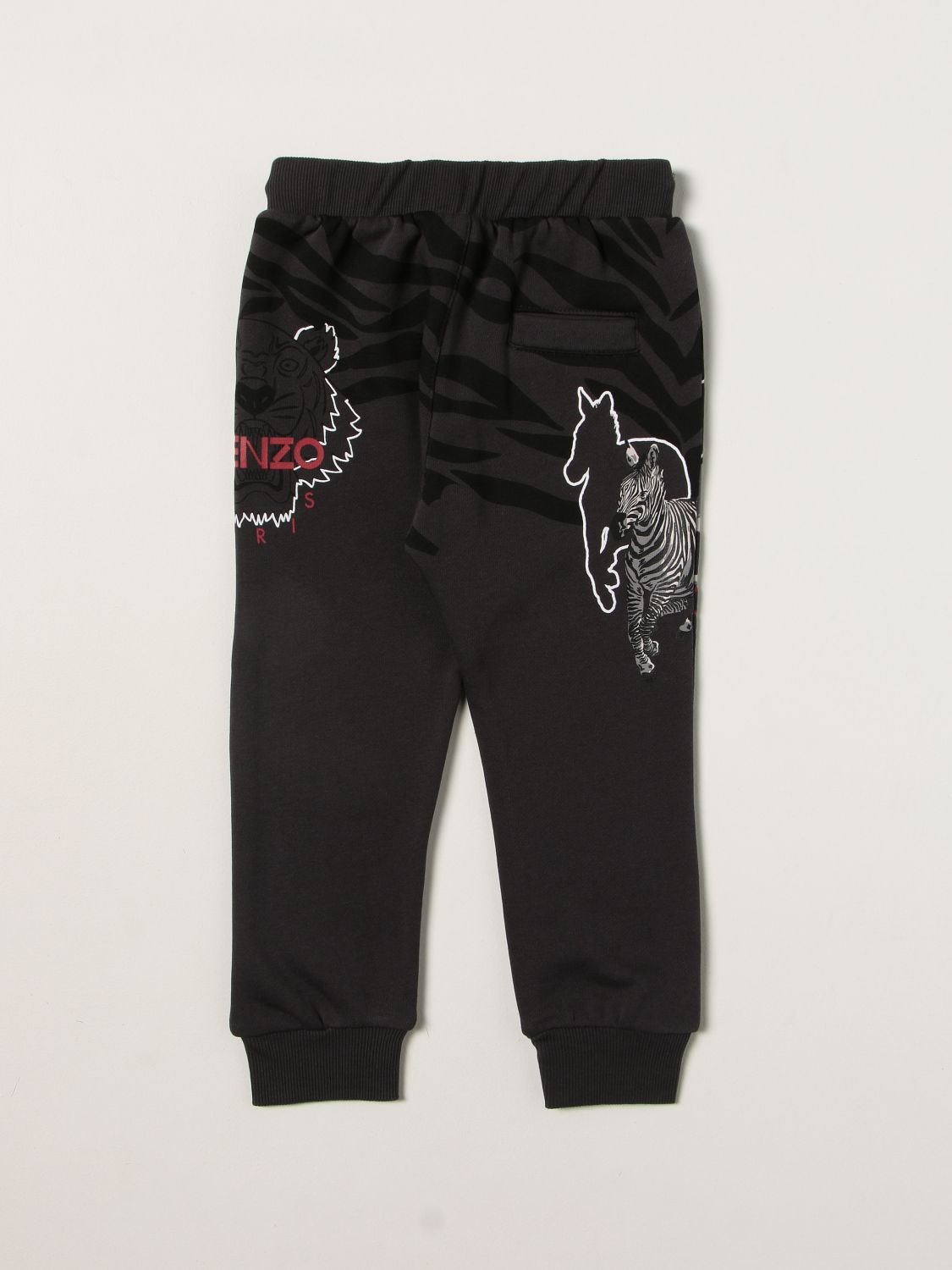 Pantalone Kenzo Junior: Pantalone jogging Kenzo Junior con stampe grigio 2