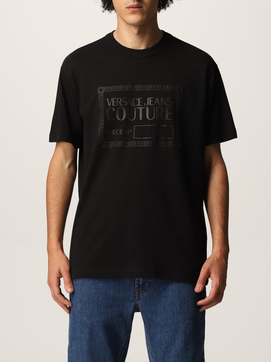 Versace Jeans Couture Outlet: T-shirt men - Black | T-Shirt Versace Jeans  Couture 71GAHT13CJ00T GIGLIO.COM