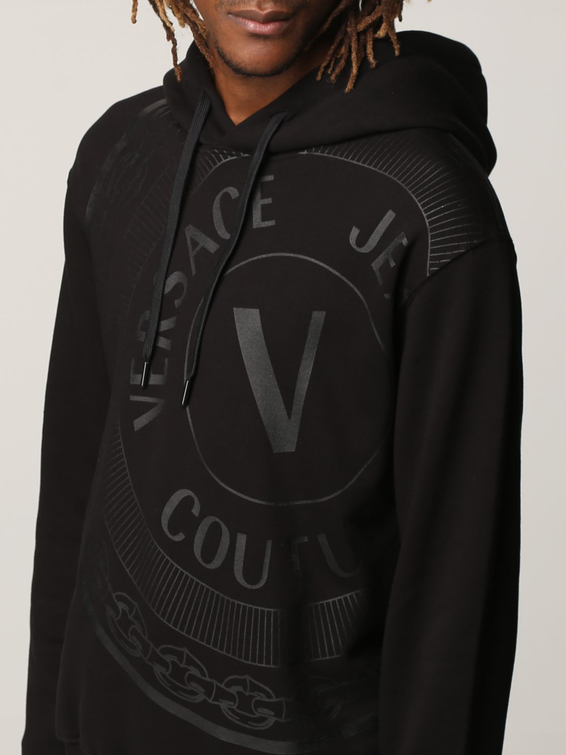 VERSACE COUTURE: Sweatshirt men | Sweatshirt Versace Jeans Couture Men Black | Sweatshirt Versace Jeans Couture 71GAIT13CF00T GIGLIO.COM