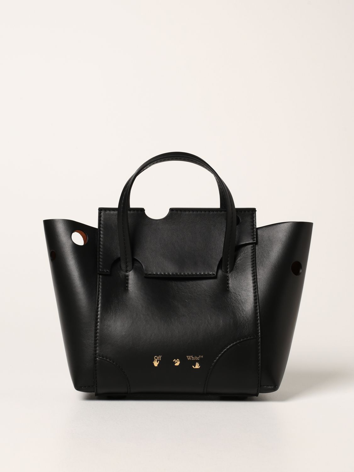 OFF-WHITE: tote bags for woman - Black | Off-White tote bags ...