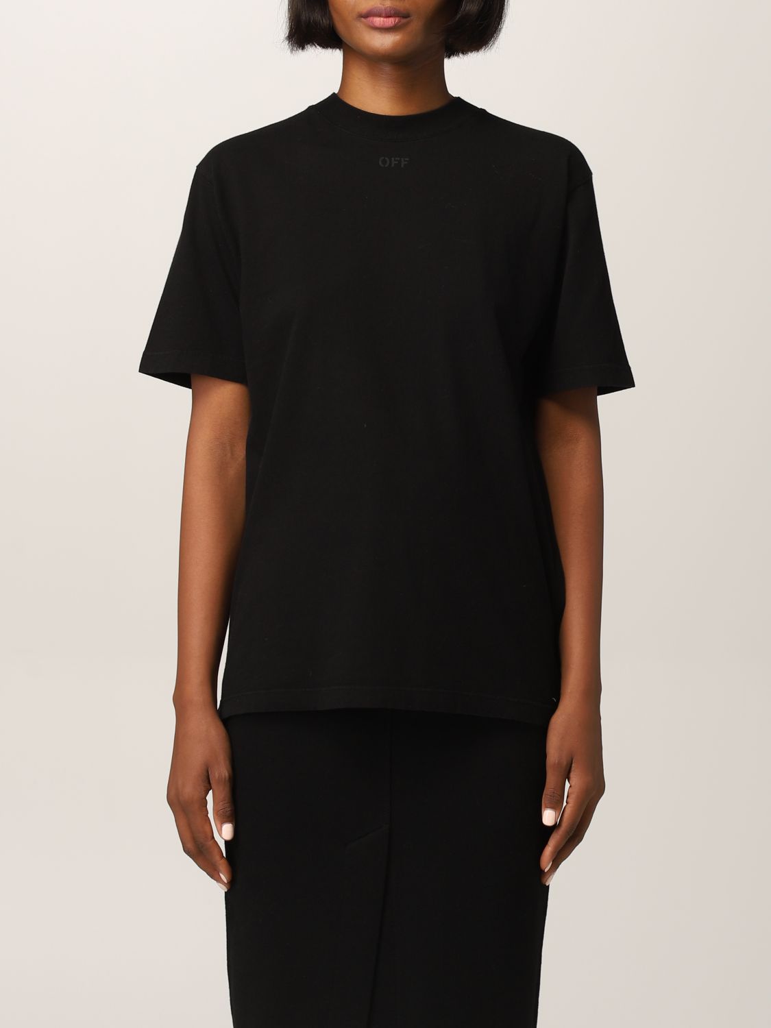 OFF-WHITE: t-shirt for woman - Black | Off-White t-shirt ...