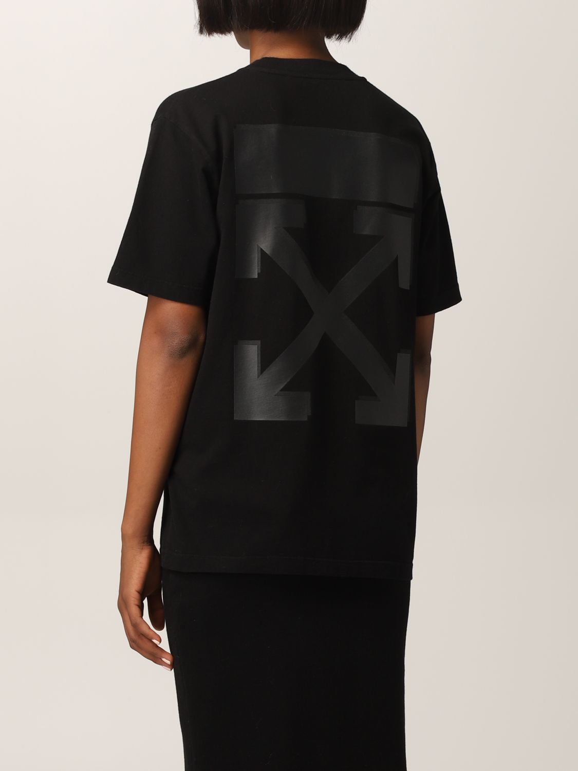 OFF-WHITE: t-shirt for woman - | Off-White t-shirt OWAA049F21JER002 online at GIGLIO.COM