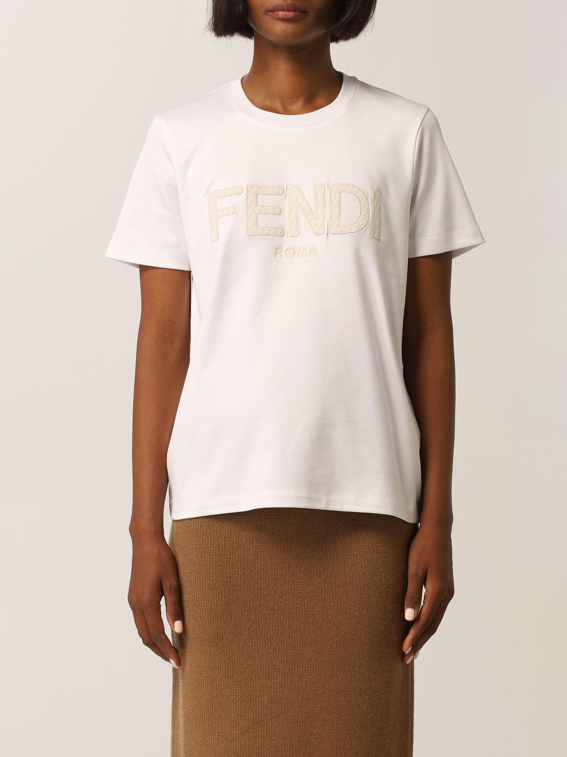 FENDI：Tシャツ レディース - ホワイト | GIGLIO.COMオンラインのFendi Tシャツ FS7254 AHLC