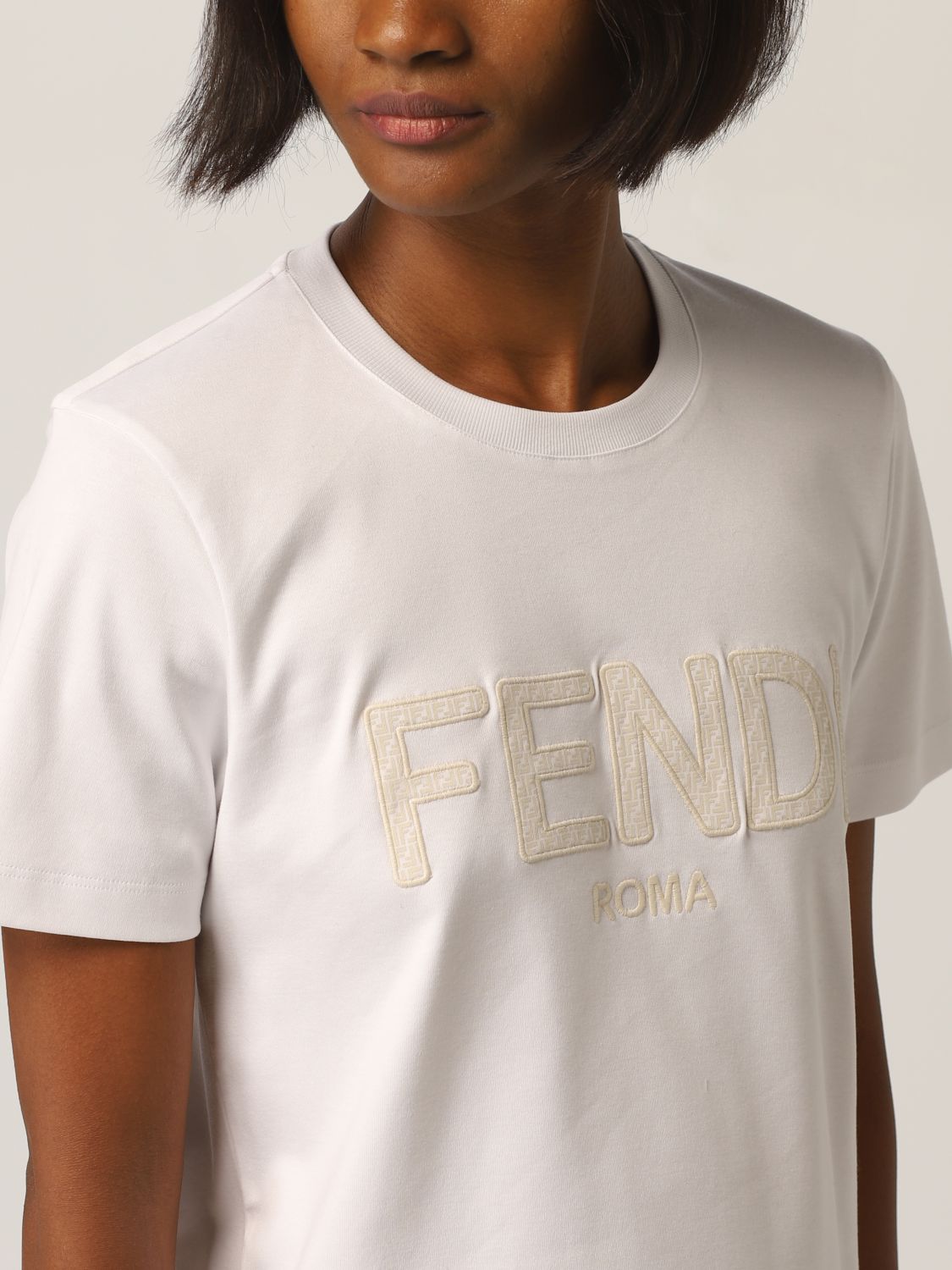 펜디(FENDI): 티셔츠 여성 - 화이트 | 티셔츠 펜디 FS7254 AHLC GIGLIO.COM