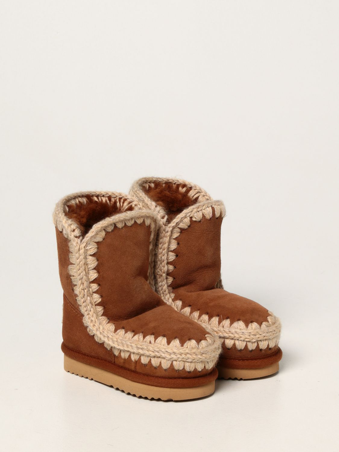 Shoes Mou: Eskimo boot Kid Mou sneaker in suede burnt 2