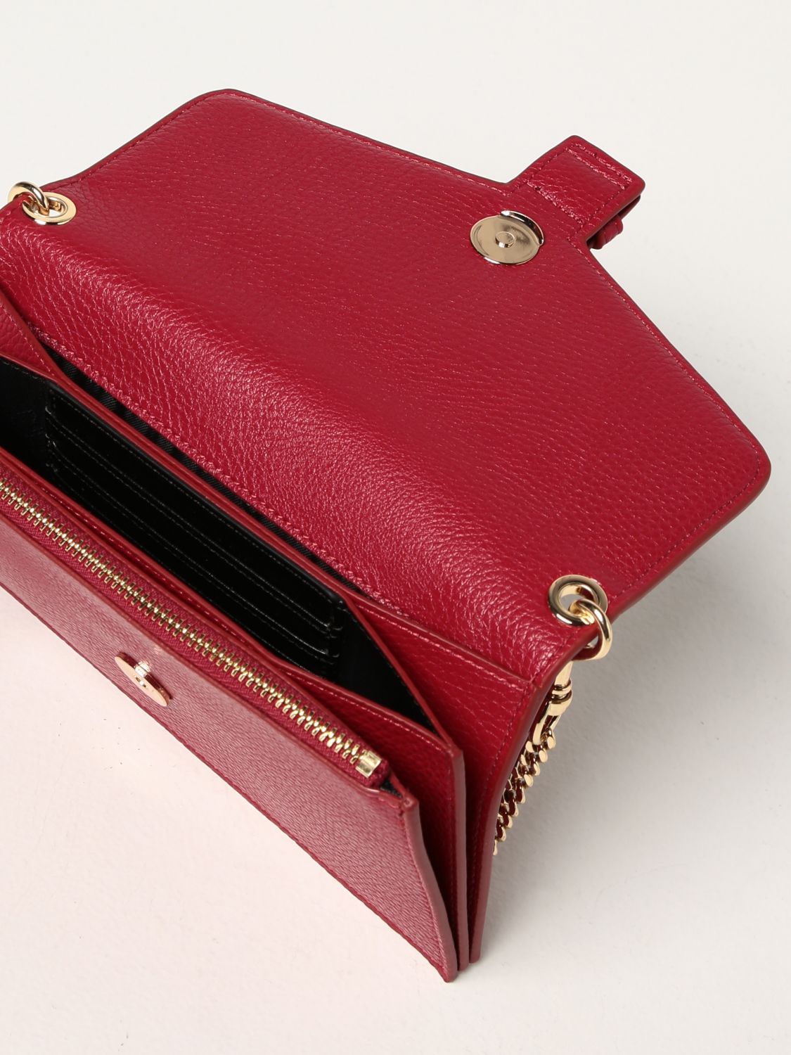 Mini bag Versace Jeans Couture: Versace Jeans Couture wallet bag in synthetic leather red 3