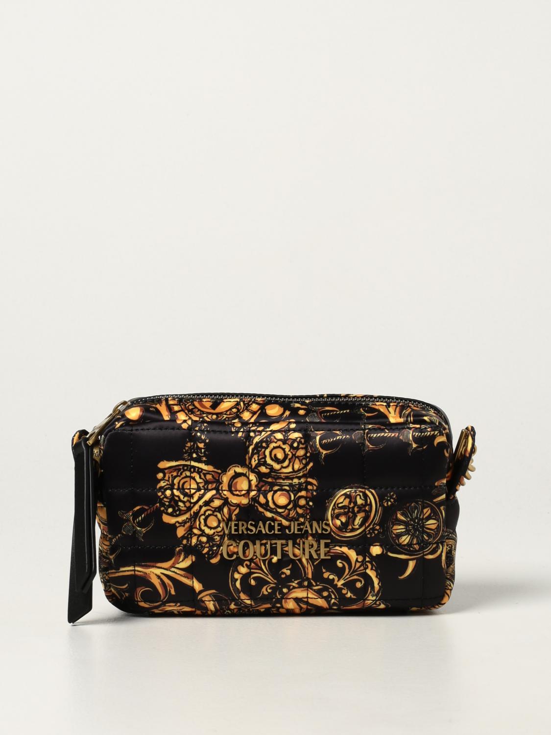 VERSACE JEANS COUTURE bag in Baroque nylon Black Crossbody Bags