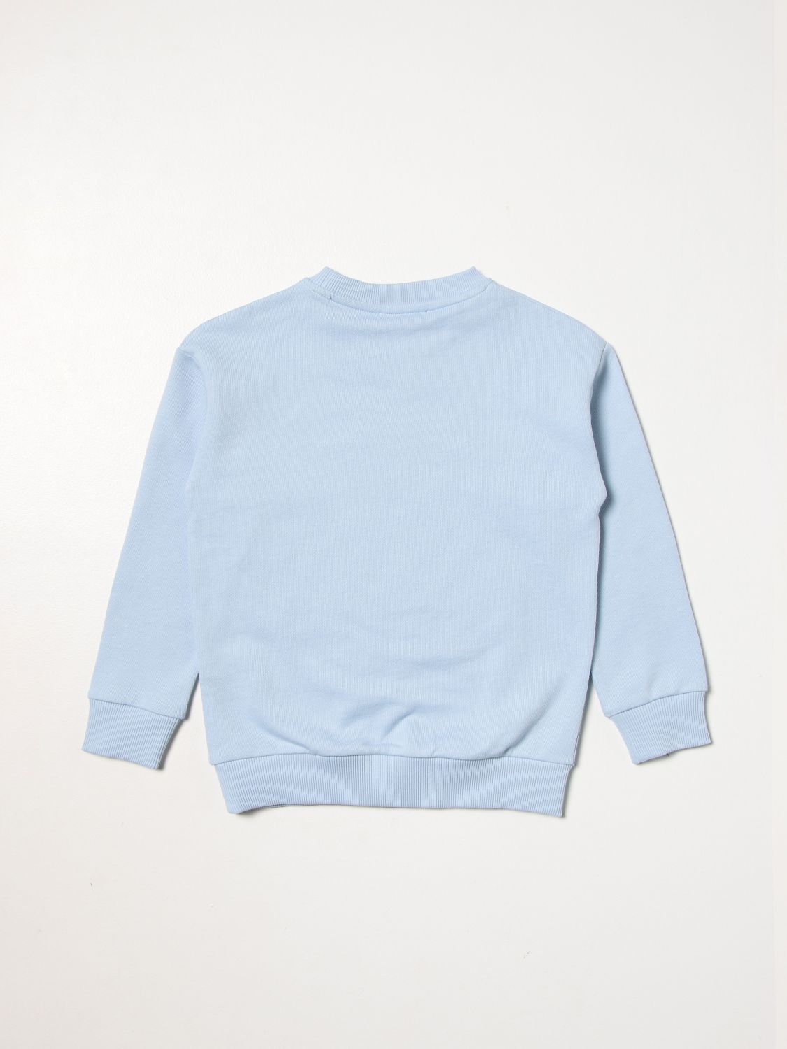 Sweater Balmain: Balmain cotton sweatshirt with logo gnawed blue 2