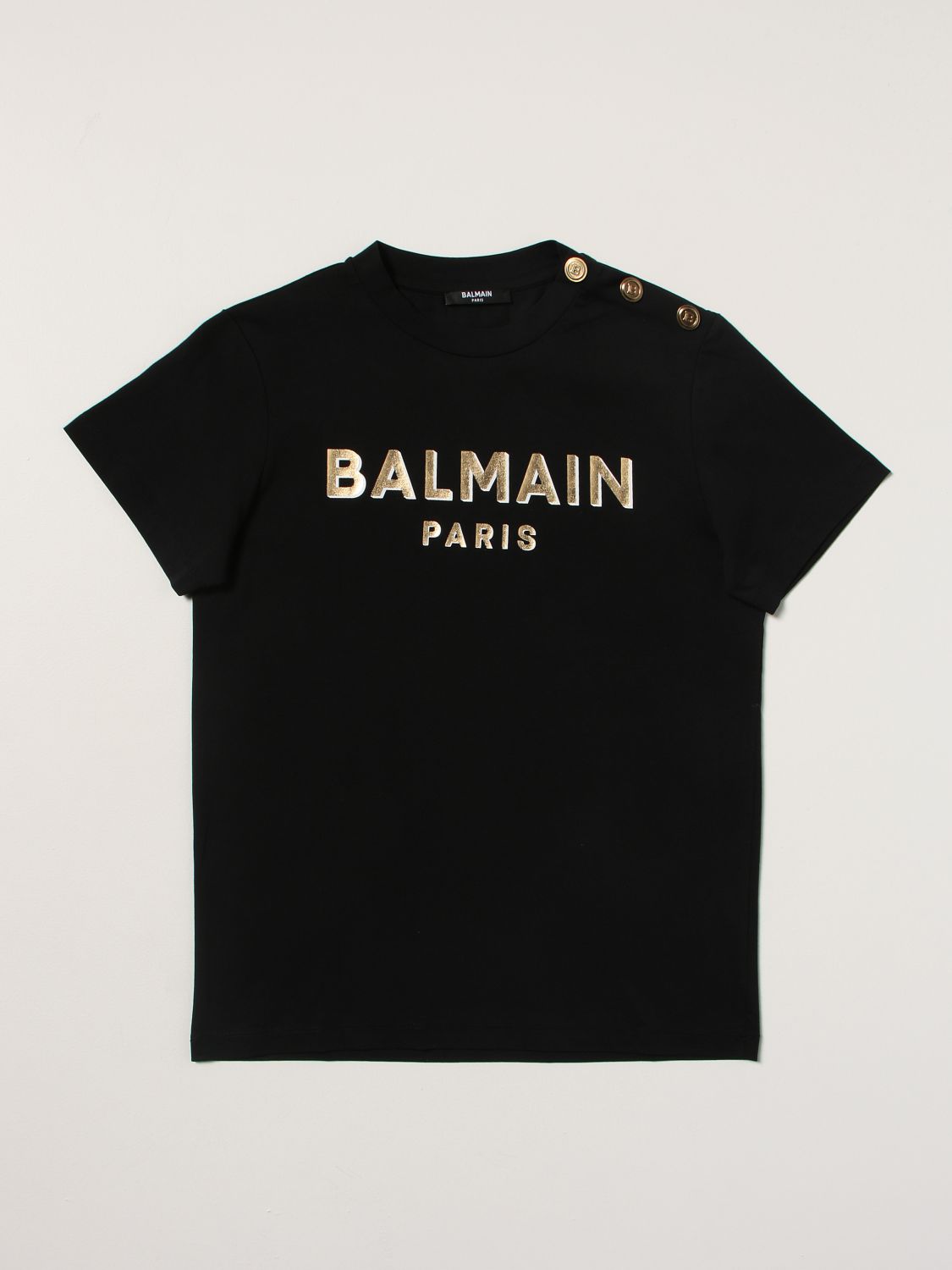 Camisetas Balmain: Camisetas niños Balmain negro 1