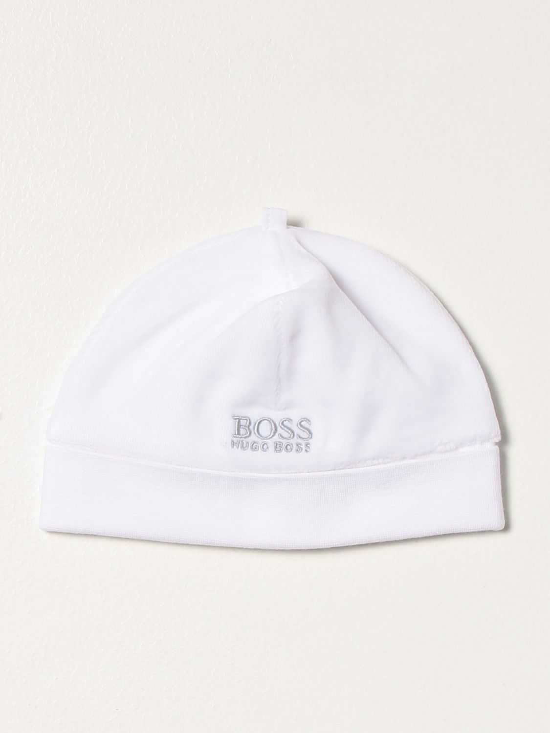 Cappello neonato Hugo Boss: Cappello a berretto Hugo Boss con logo bianco 1