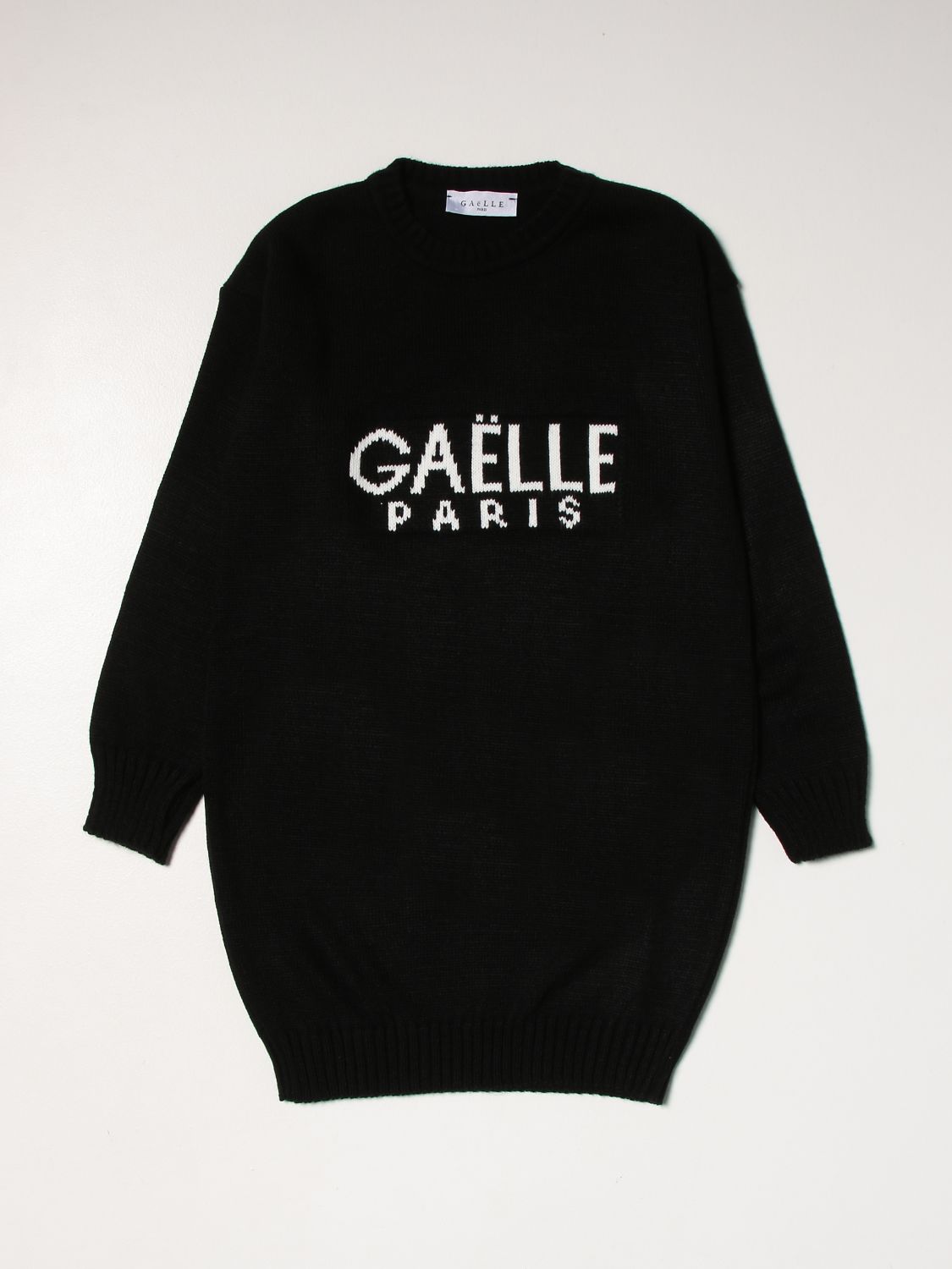 Abito Gaëlle Paris: Abito Gaëlle Paris in misto lana con logo nero 1