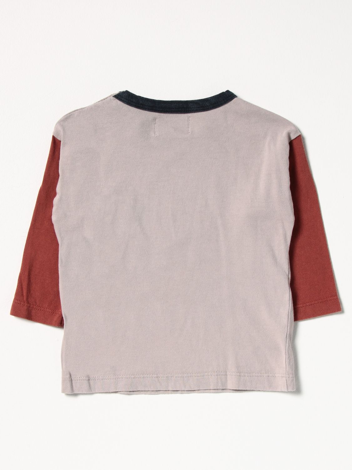 T-shirt Bobo Choses: T-shirt Bobo Choses in cotone bicolor grigio 2