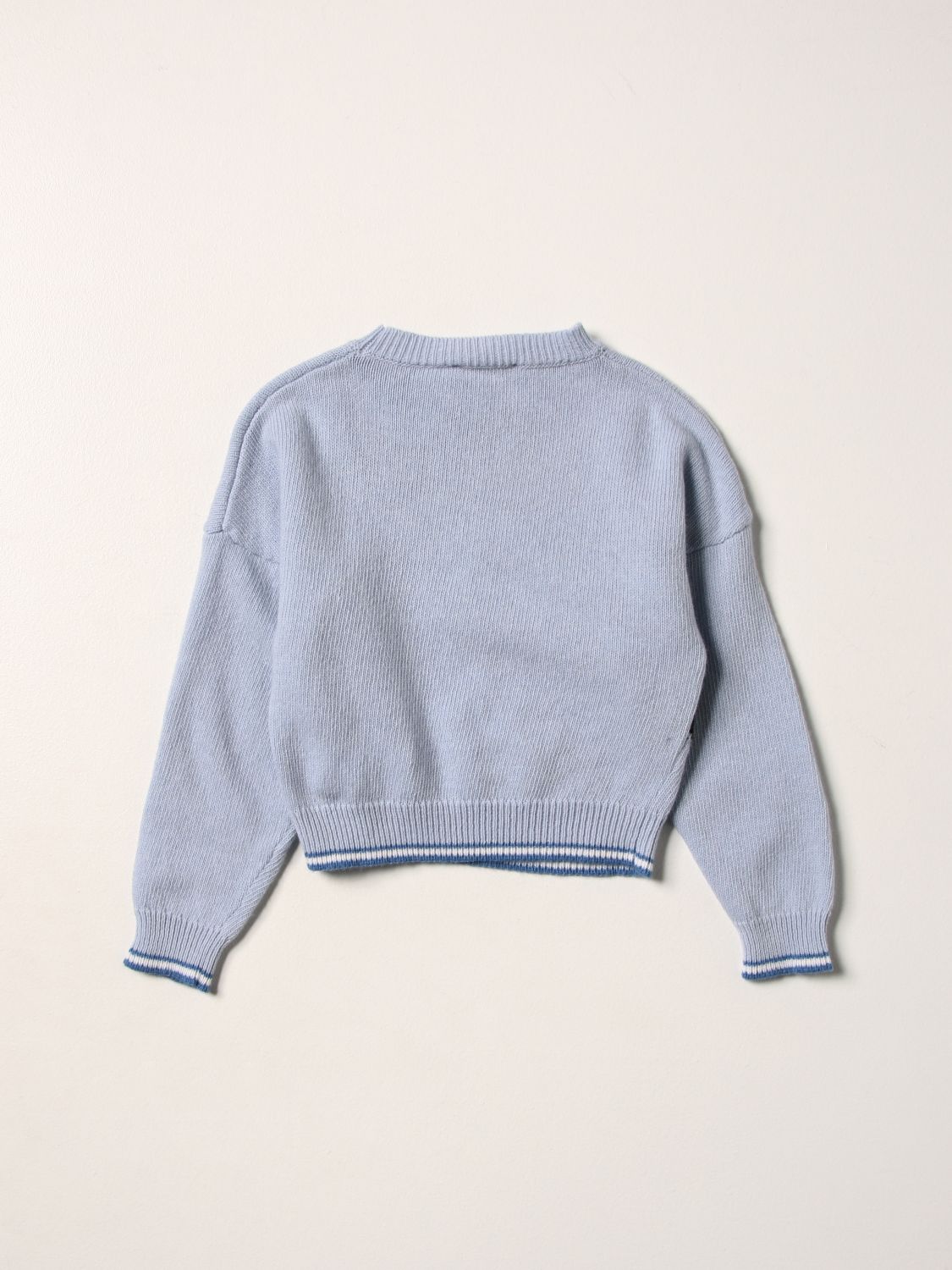 Sweater Monnalisa: Monnalisa sweater with jacquard graphics gnawed blue 2