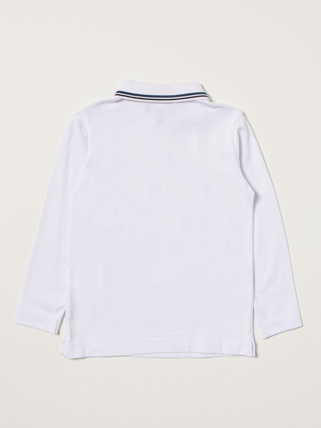 Polo Shirt Emporio Armani: Emporio Armani cotton polo shirt with eagle logo and inlays white 2