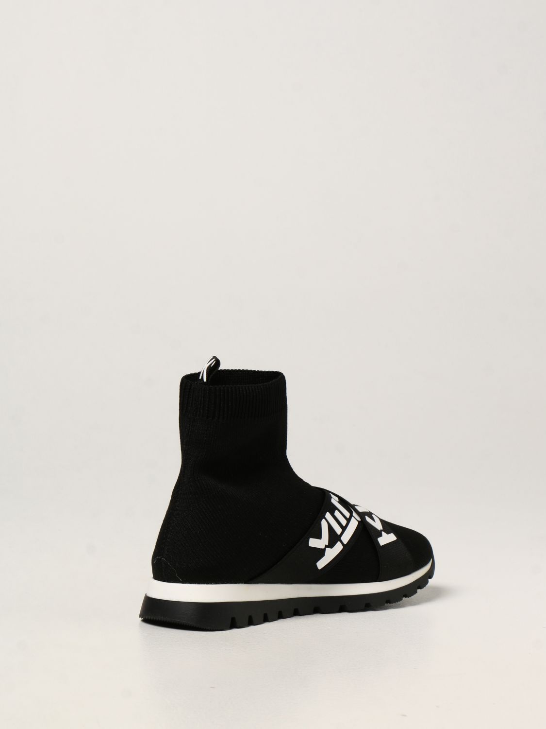 Scarpe Kenzo Junior: Sneakers slip on Kenzo Junior con logo nero 3