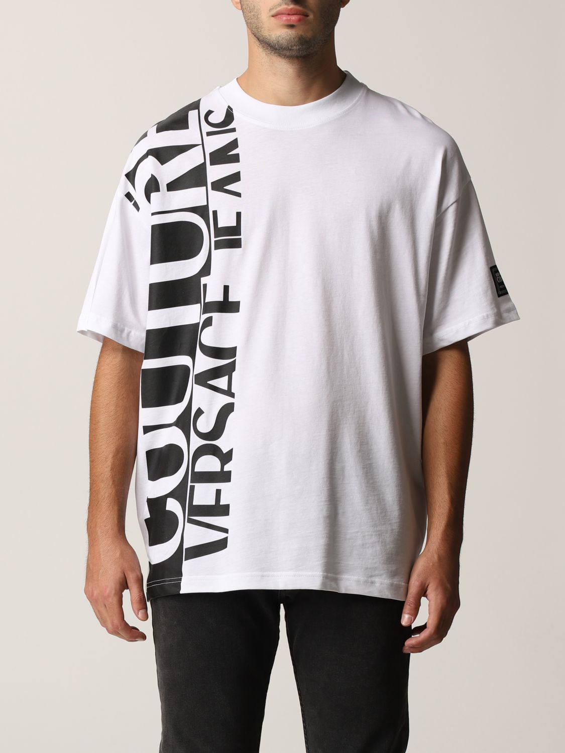 VERSACE JEANS COUTURE: t-shirt for man - White | Versace Jeans Couture shirt online on GIGLIO.COM
