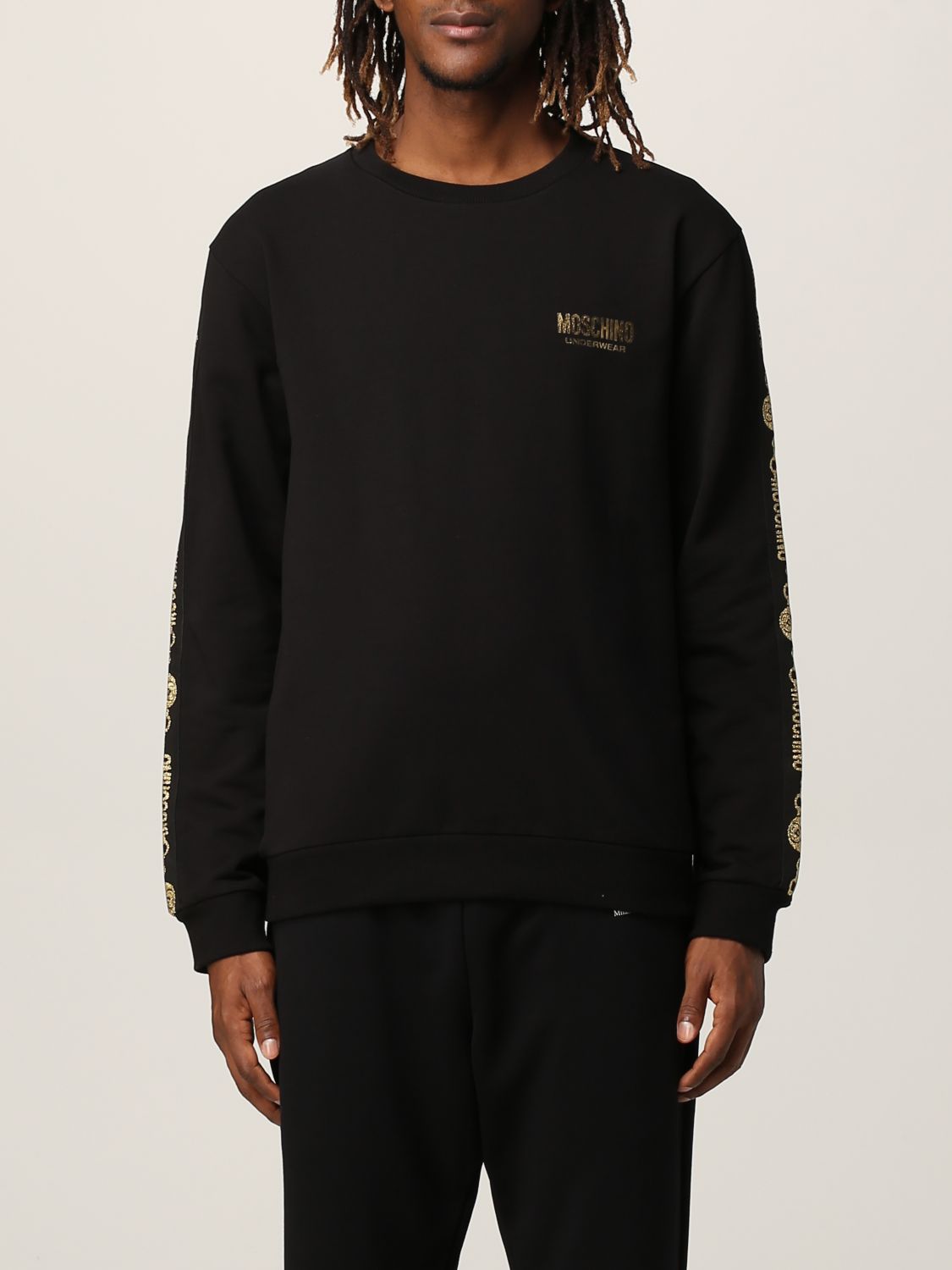 MOSCHINO UNDERWEAR: sweatshirt for man - Black | Moschino Underwear ...