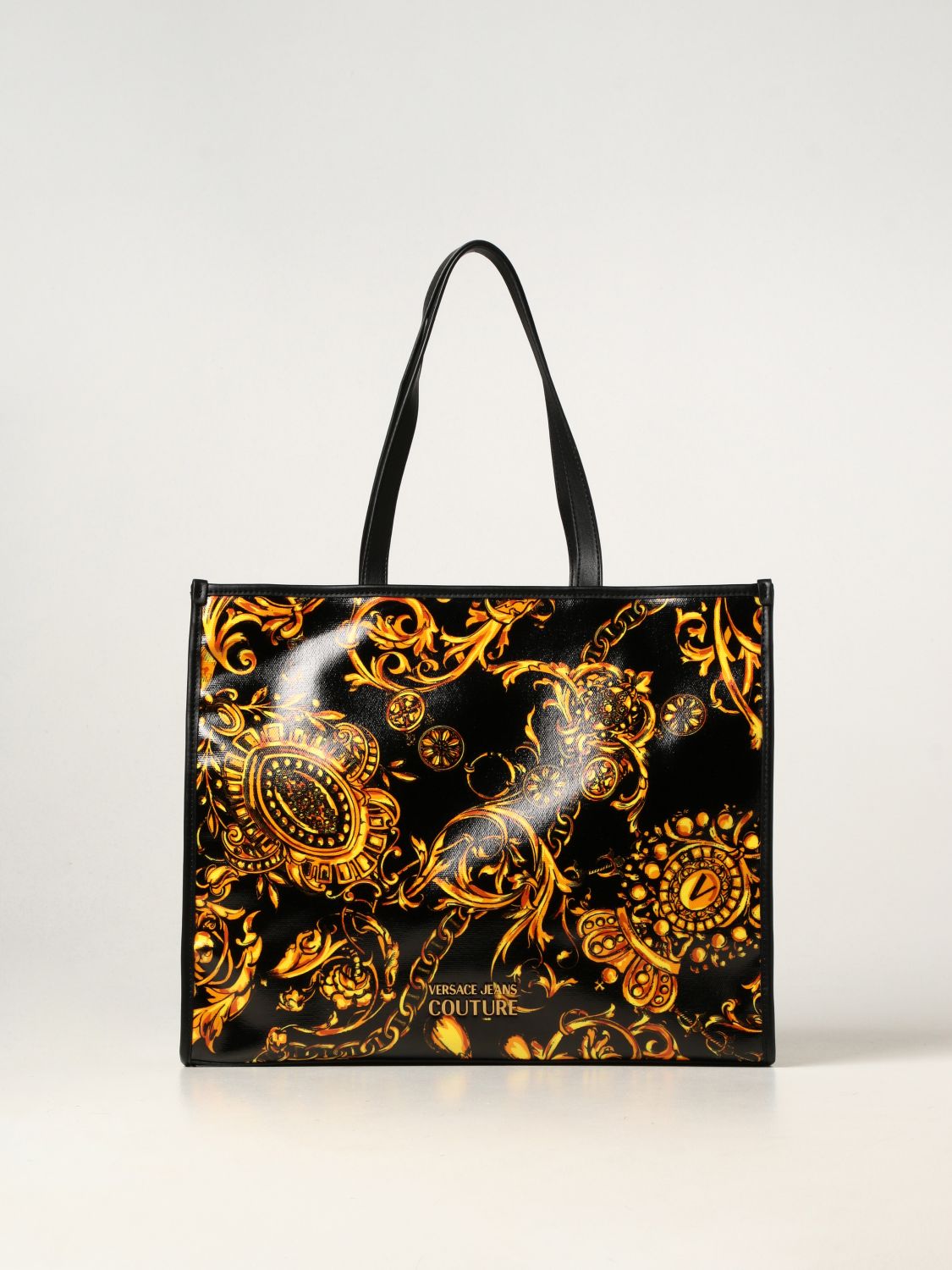 Tote bags Versace Jeans Couture: Versace Jeans Couture bag in coated canvas black 1 1