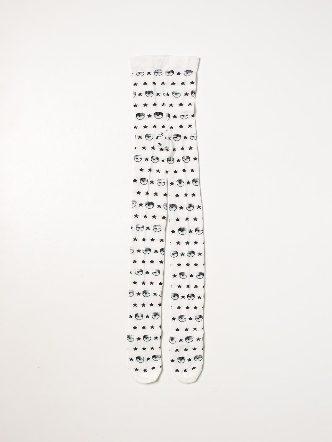 CHIARA FERRAGNI: Collant con logo Eyes Flirting - Panna | Calze Chiara  Ferragni 5980008081 GIGLIO.COM
