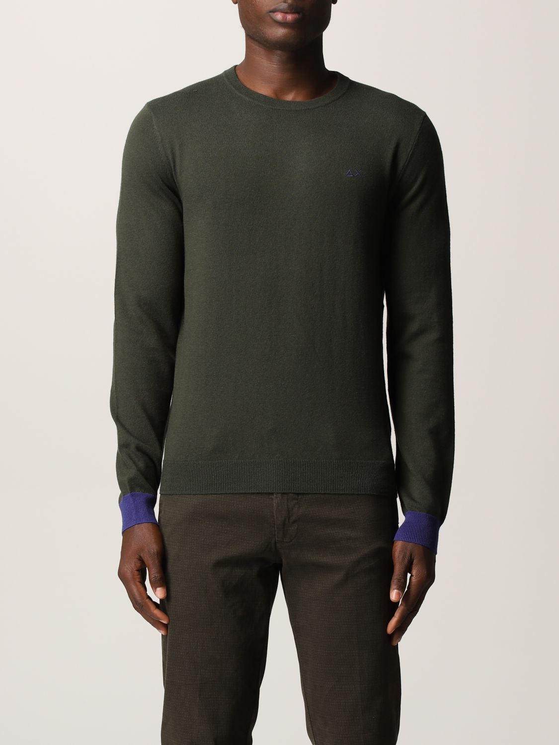 SUN 68: sweater for man - Green | Sun 68 sweater K41110 online at