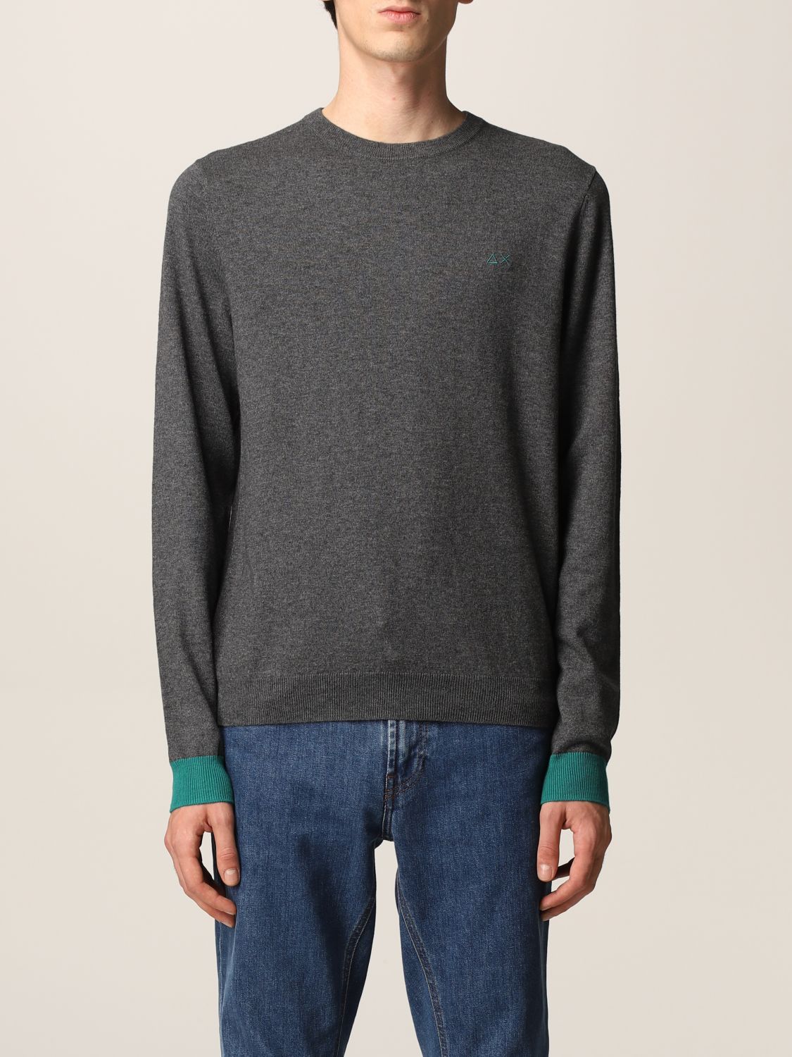 Sun 68 Outlet: sweater for man - Grey 1 | Sun 68 sweater K41110 online ...