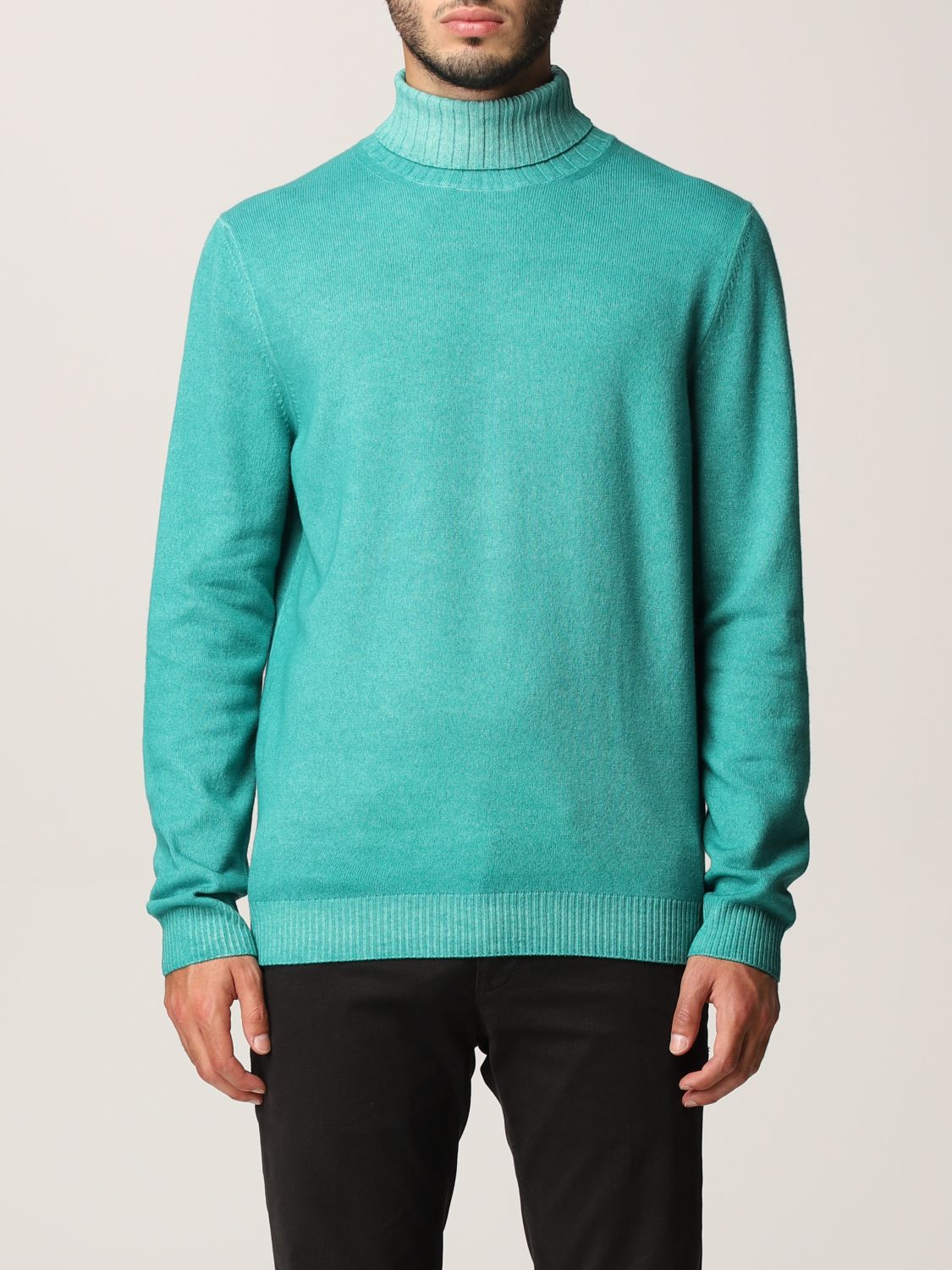MALO: Sweater men - Green | Sweater Malo UXC103F2K11 GIGLIO.COM
