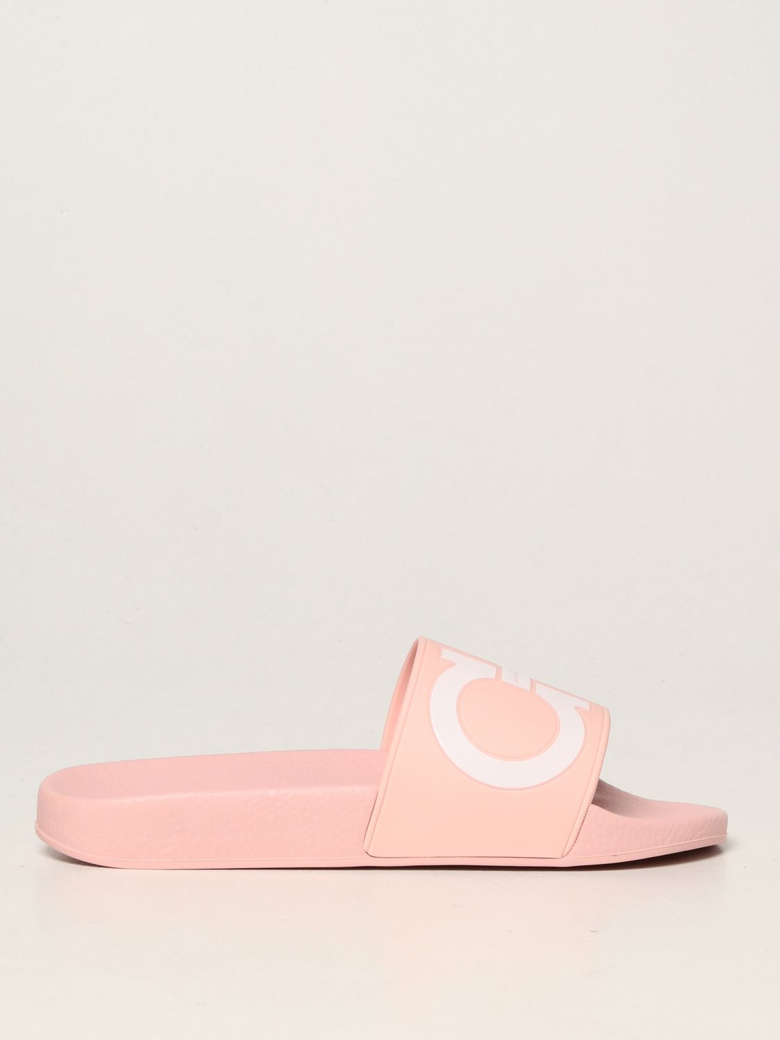 Flat sandals Salvatore Ferragamo: Groovy sandals Salvatore Ferragamo in rubber pink 1