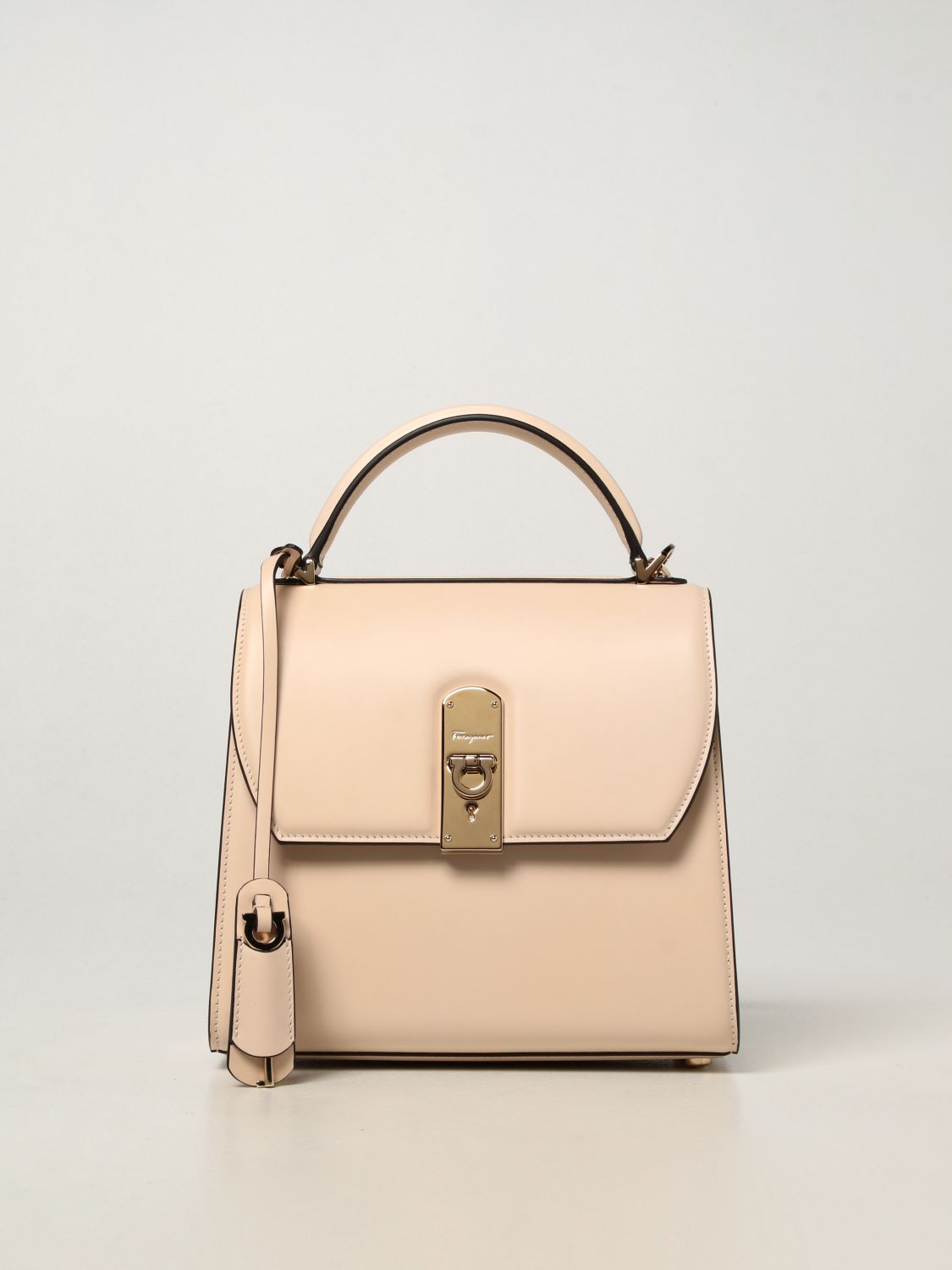 Handbag Salvatore Ferragamo: Salvatore Ferragamo Boxyz bag in calfskin leather white 1