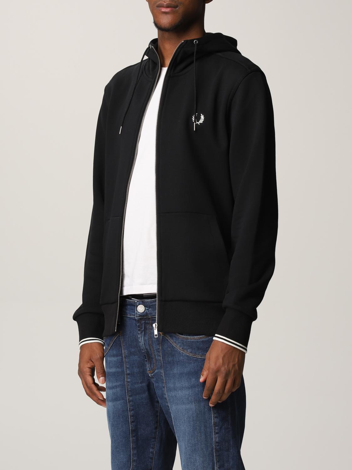 mens black fred perry sweatshirt