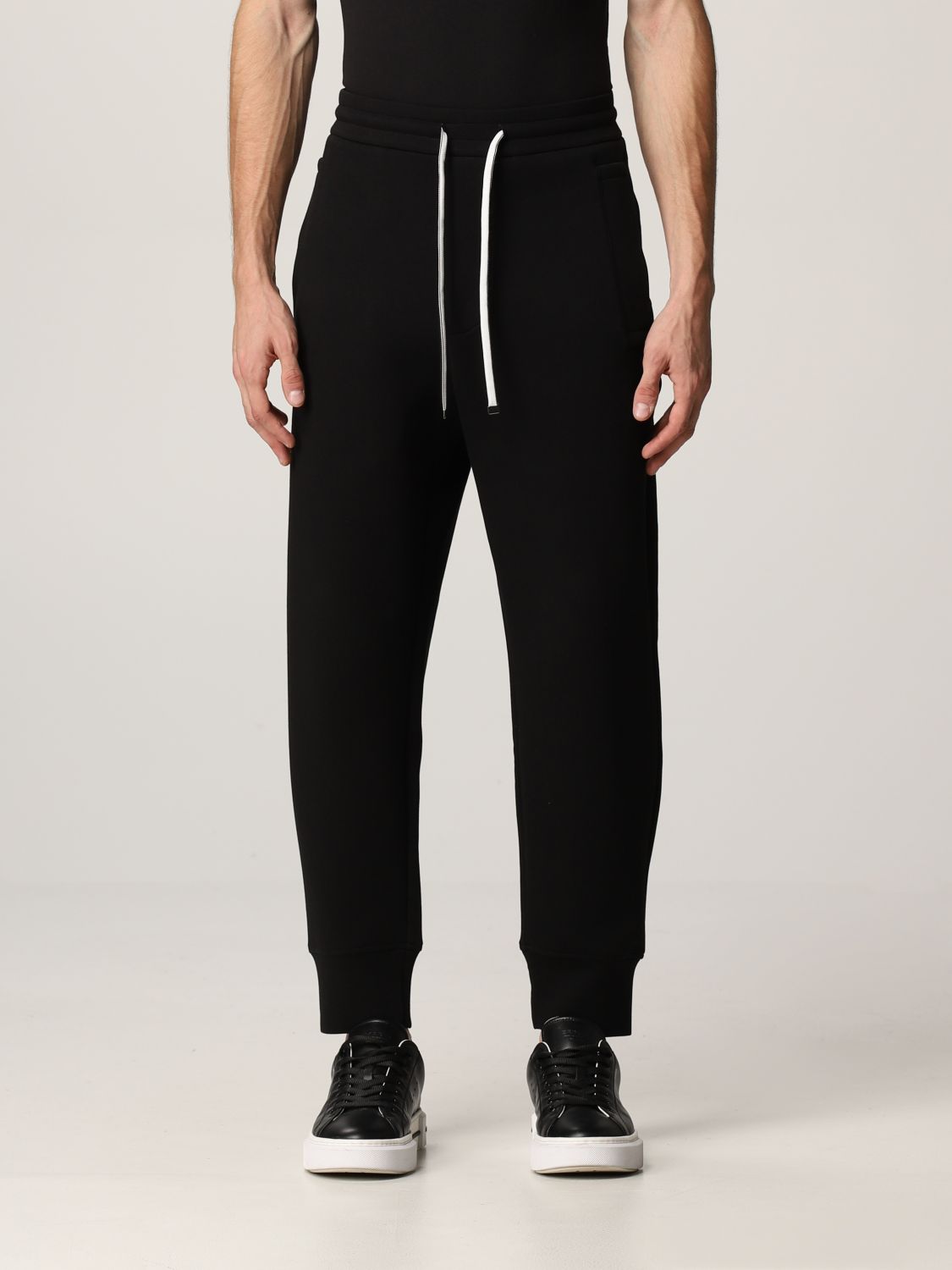 Trousers Emporio Armani: Emporio Armani jogging trousers in cotton blend with eagle logo navy 1