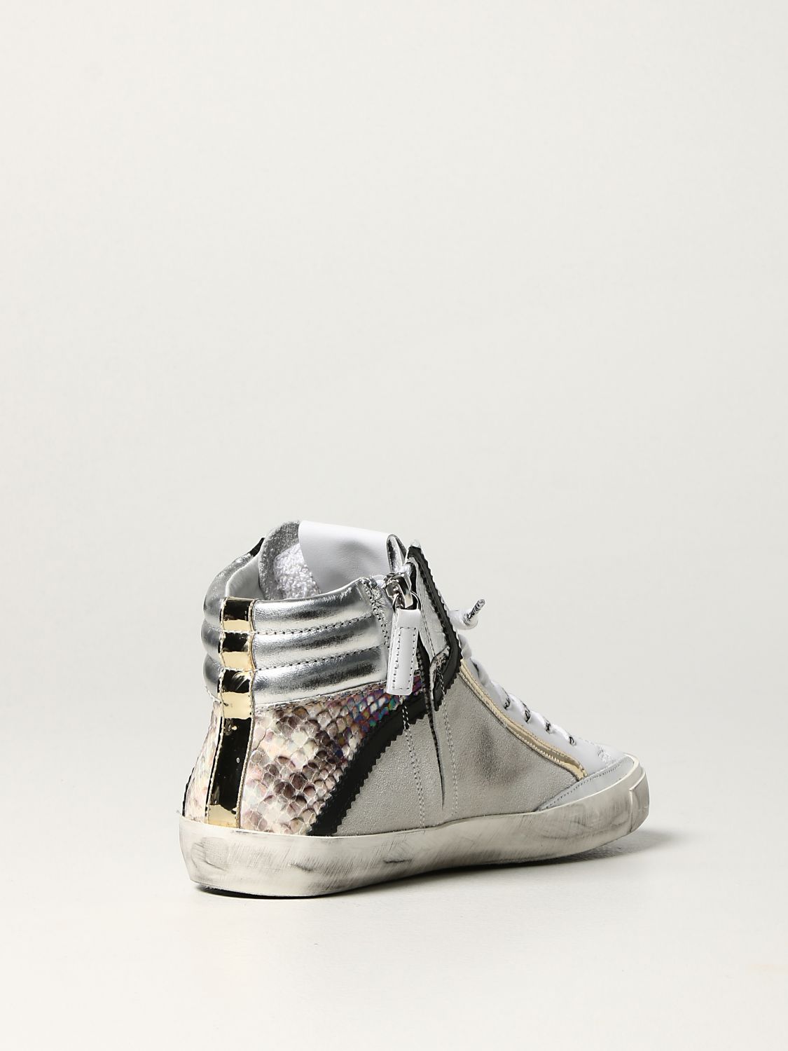 Sneakers Philippe Model: Sneakers Prsx Python Mixage Philippe Model bianco 3