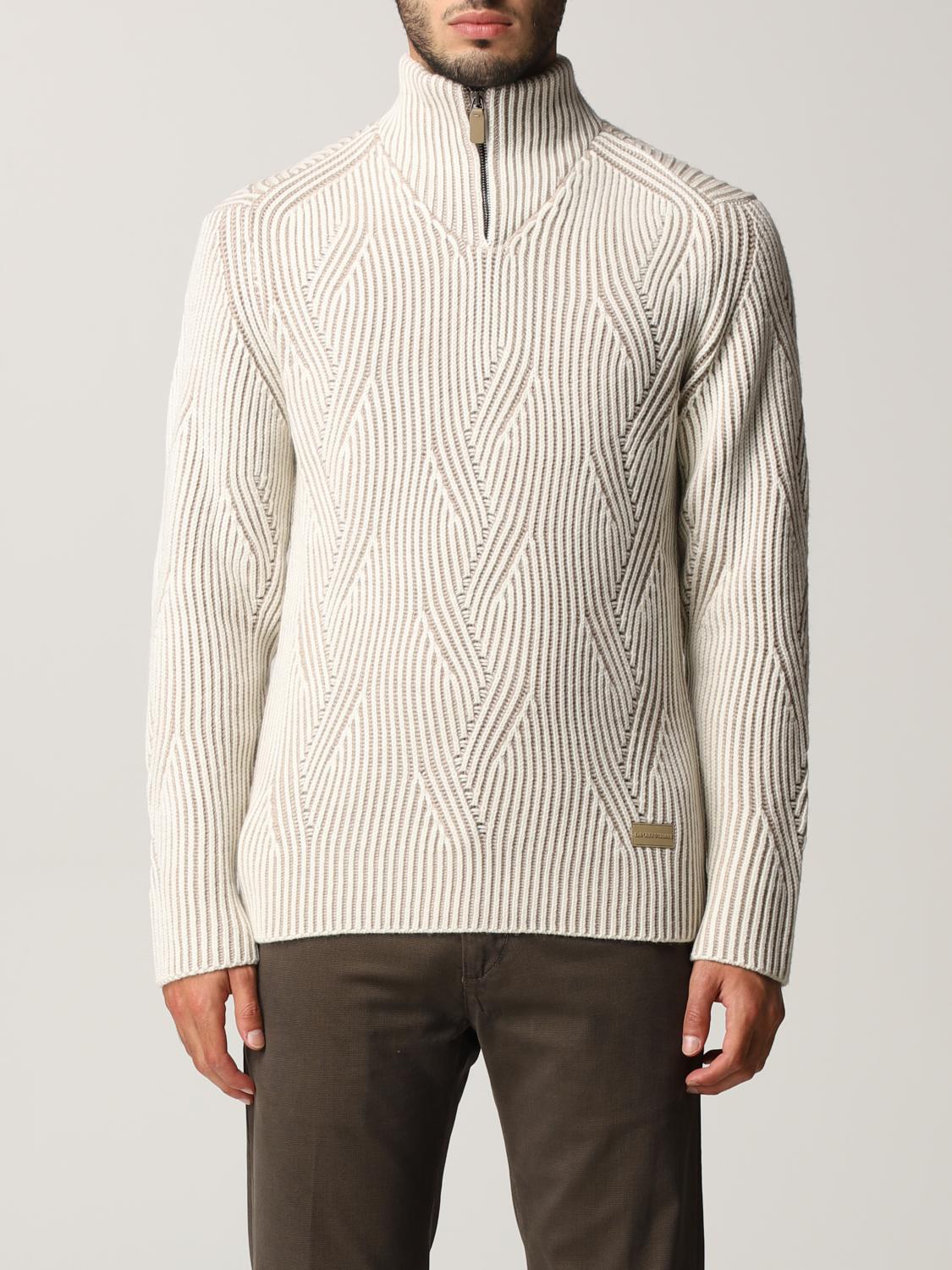 Emporio Armani Sweater Men Sweater Emporio Armani Men Yellow Cream Sweater Emporio Armani 6k1mv1 1m01z Giglio En