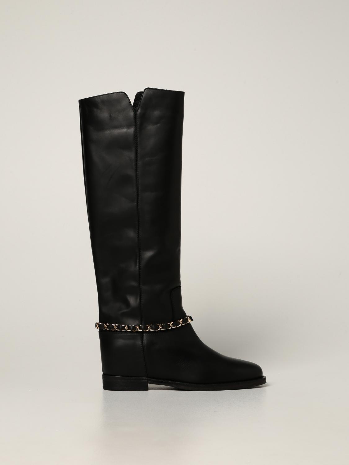 VIA ROMA 15 boots for women Black Via Roma 15 boots 3636 online at