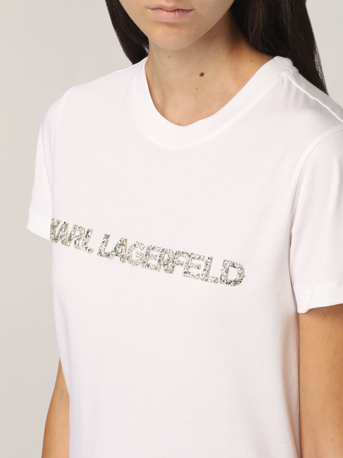 KARL LAGERFELD: t-shirts for woman - White | Karl Lagerfeld t-shirts ...