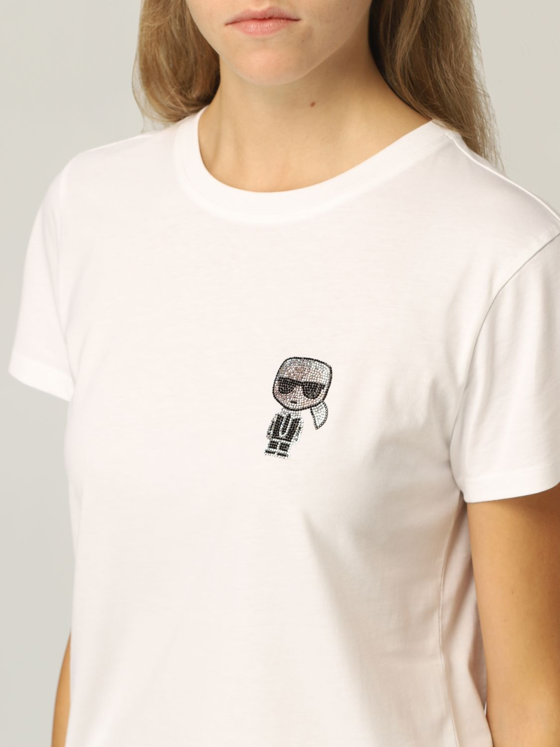 KARL LAGERFELD: t-shirt for woman - White | Karl Lagerfeld t-shirt ...
