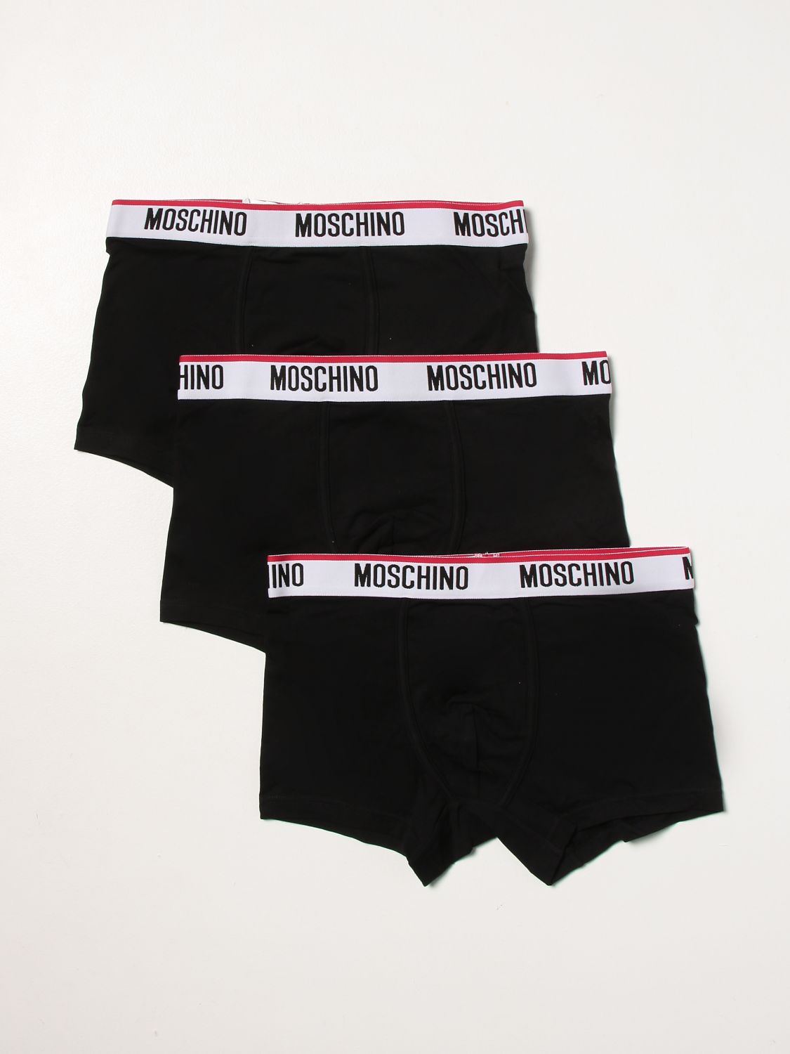 Intimo Moschino Underwear: Set 3 boxer Moschino Underwear con logo nero 1 1