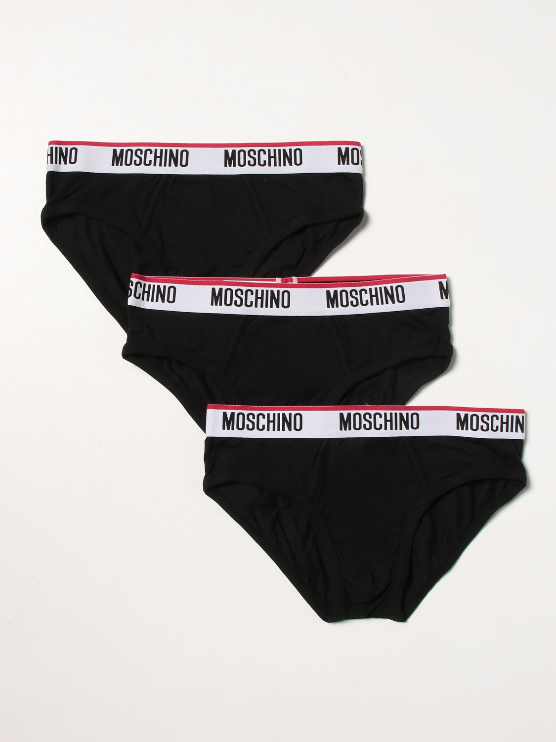 Intimo Moschino Underwear: Set 3 slip Moschino Underwear con logo nero 1 1