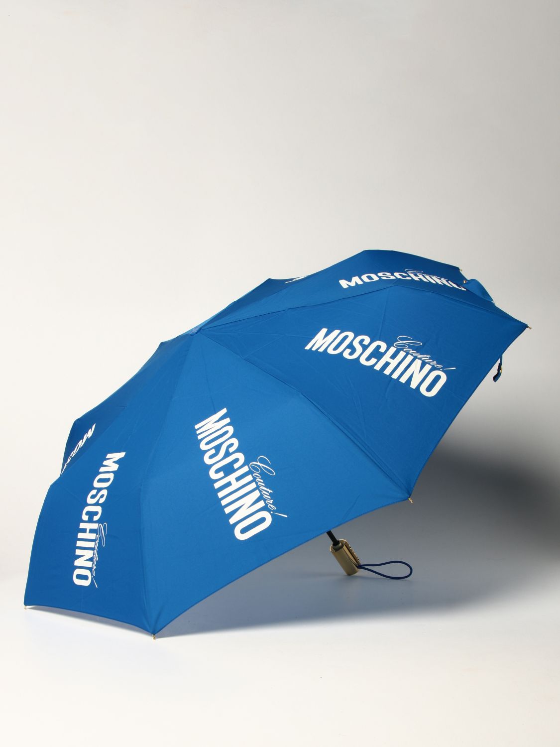 Moschino Regenschirm mit Logo-Print in Blau Damen Accessoires Regenschirme 