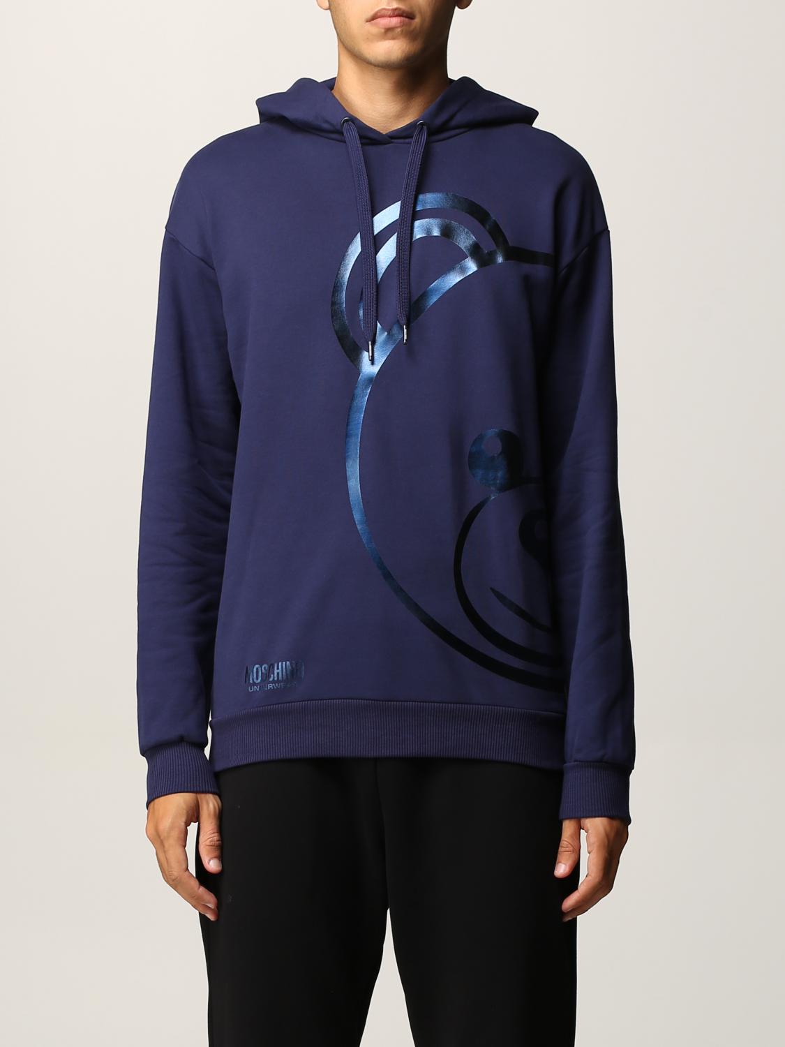 MOSCHINO UNDERWEAR: Jersey hombre - Azul Oscuro | Sudadera Moschino  Underwear A17108113 GIGLIO.COM