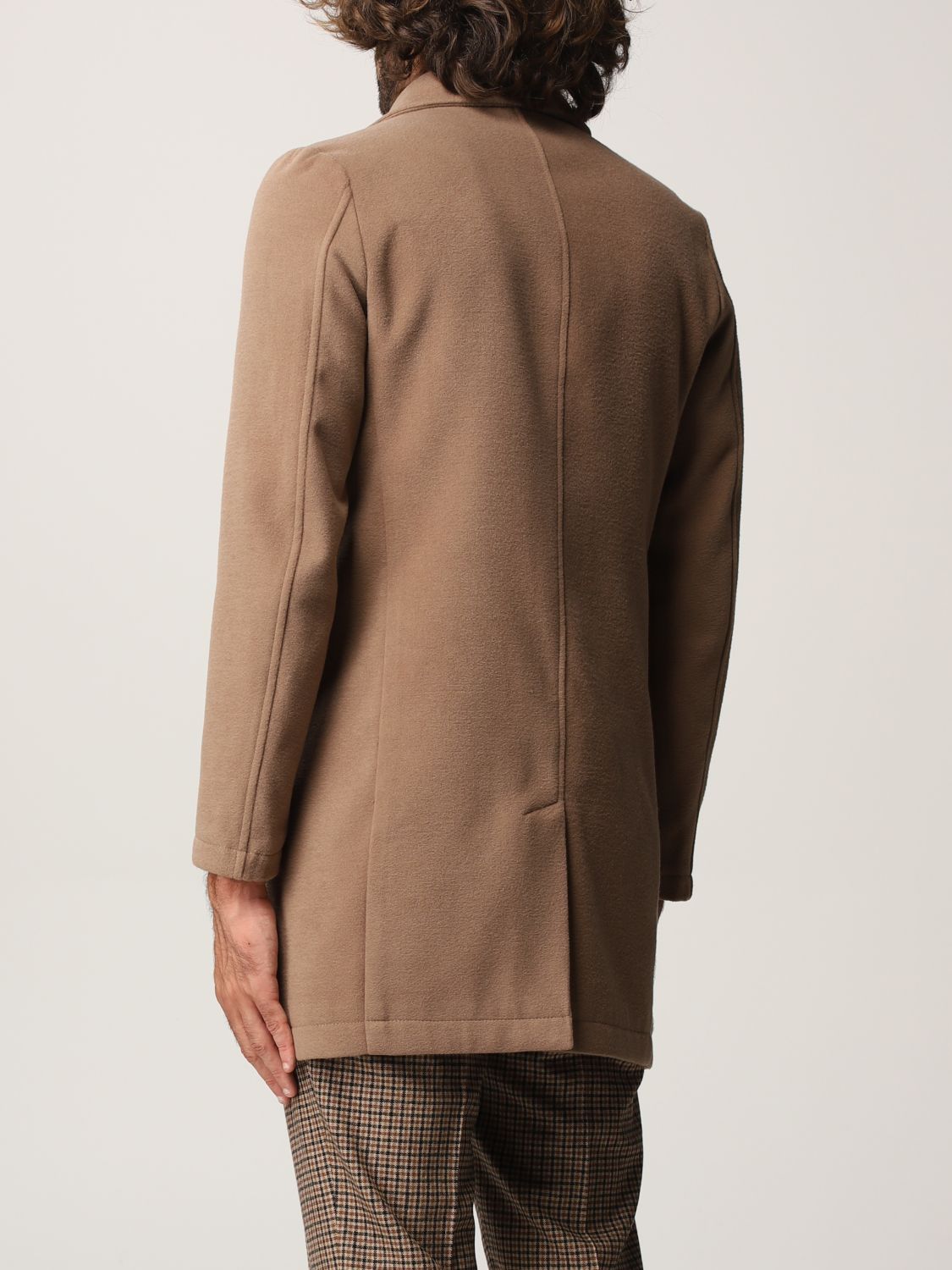 Coat Daniele Alessandrini: Daniele Alessandrini coat for man camel 3