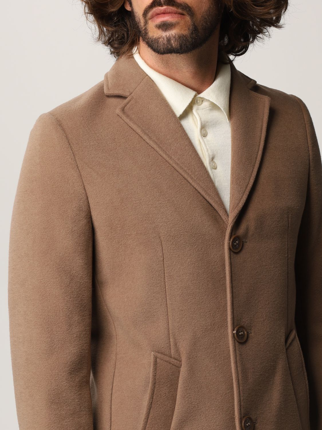 Coat Daniele Alessandrini: Daniele Alessandrini coat for men camel 5