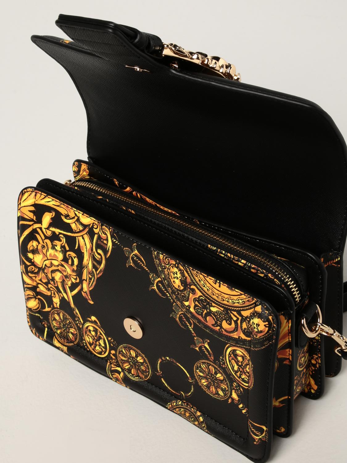 VERSACE JEANS COUTURE crossbody bag in synthetic leather Black