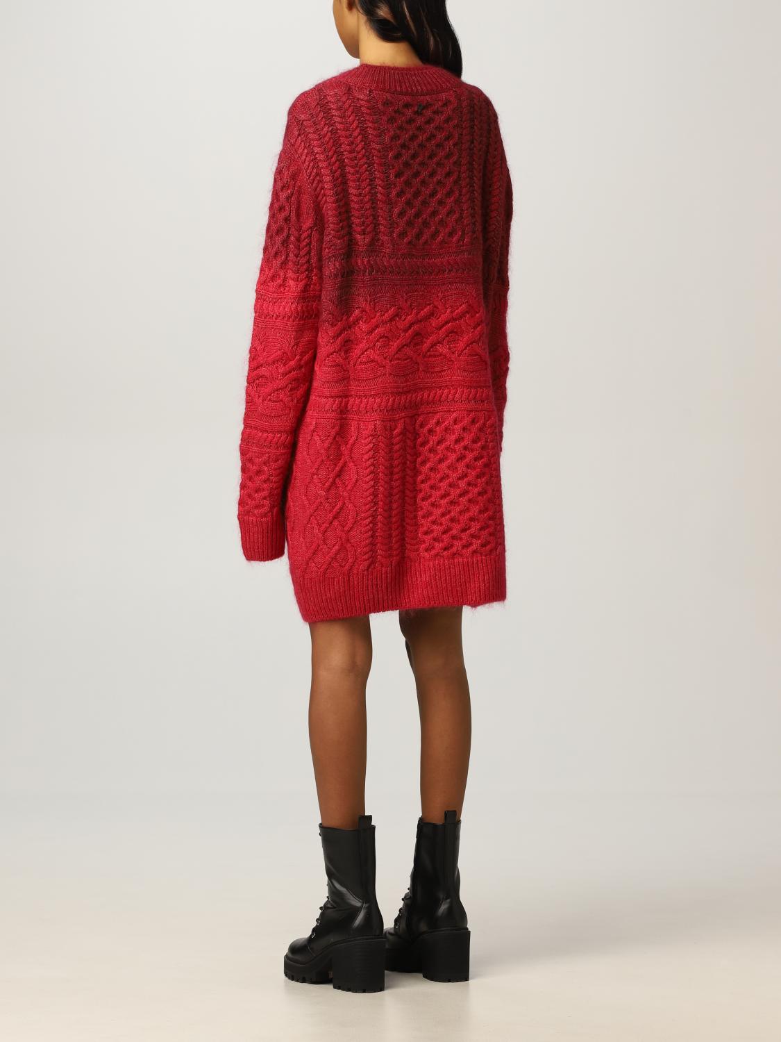 DONDUP: Dress women - Coral | Dress Dondup DT159M00811D002 GIGLIO.COM