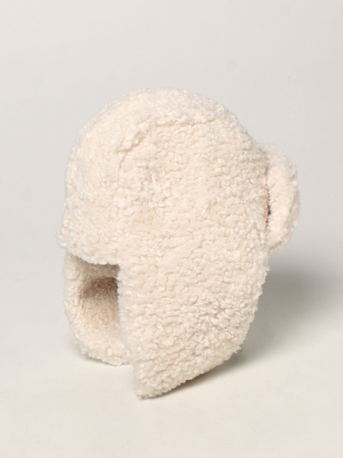 Girls' hats Moncler: Moncler teddy hat white 2