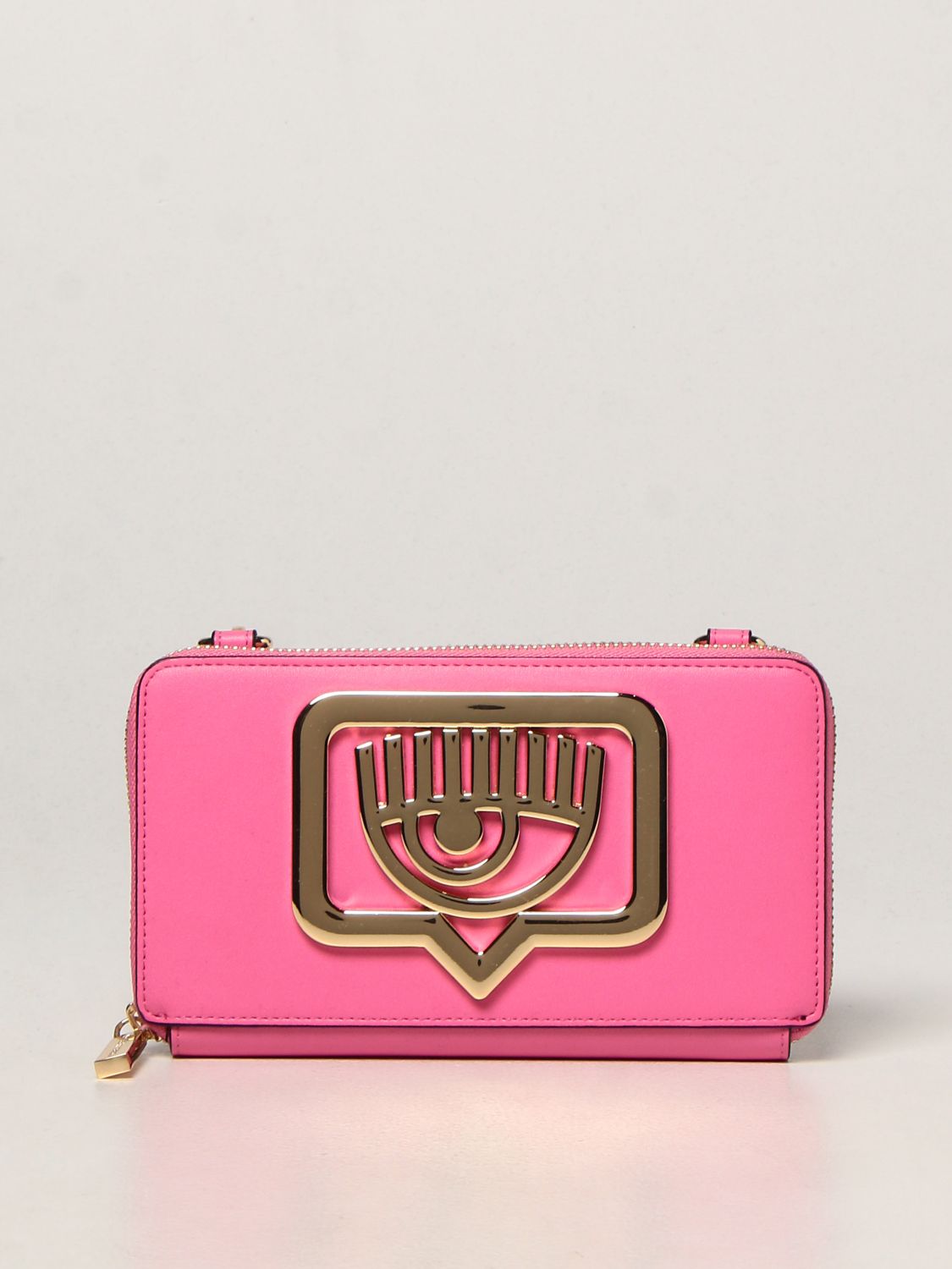 Leather wallet Chiara Ferragni Pink in Leather - 28301142