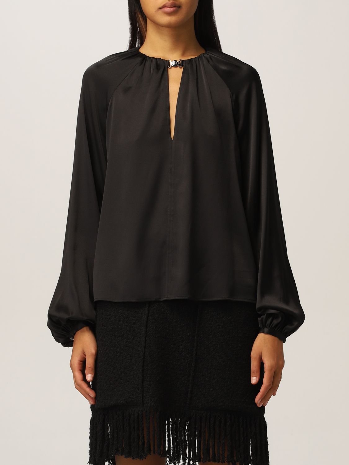Top Pinko: Pinko elegant silk blouse black 1
